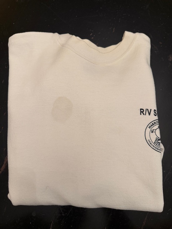 Vintage XL Hanes Crewneck Sweatshirt with Research Vessel Graphic Oceanographic - Picture 12 of 12